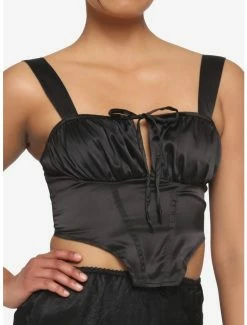 Best Pirce 🧨 Black Corset 👧 Girls Crop Tank Top 🎁