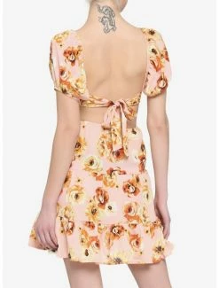 Hot Sale 😍 Peach Floral Tiered 👗 Dress 👏 -HT Style Outlet Store 18203037 av2