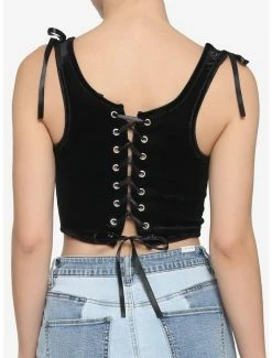 Wholesale ✨ Black Velvet Lace-Up 👧 Girls Corset Top 👏 -HT Style Outlet Store 18247343 av2