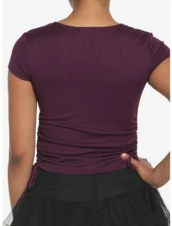 Cheap 😉 Purple Keyhole Double Ruched 👧 Girls Top 😉 -HT Style Outlet Store 18250458 av2