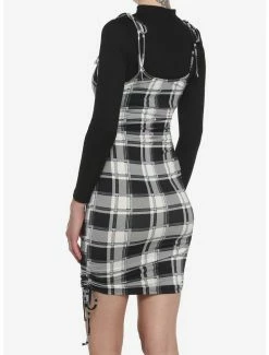 Best Pirce ๐ Black & White Plaid Twofer Long-Sleeve ๐ Dress โ 7 Best Pirce ๐ Black & White Plaid Twofer Long-Sleeve ๐ Dress โ -HT Style Outlet Store 18250590 av2