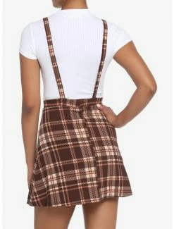 Cheapest 👍 Brown Plaid Twofer 👗 Skirtall 🎁 -HT Style Outlet Store 18251832 av2