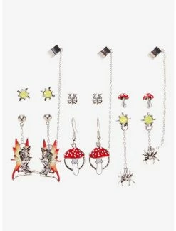 Outlet 💯 Fairies By Trick Red Fairy Cuff Earring Set 🎉