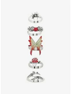 Deals ❤️ Fairies By Trick Red Fairy Nature Ring Set 🎁