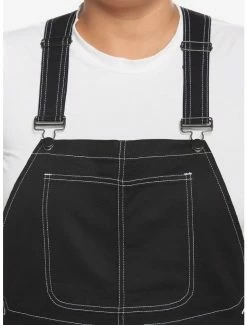 Deals 🎁 Black & White Contrast Stitch Overalls Plus Size 🌟 -HT Style Outlet Store 18255827 av3