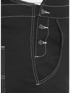 Deals 🎁 Black & White Contrast Stitch Overalls Plus Size 🌟 -HT Style Outlet Store 18255827 av4