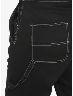 Deals 🎁 Black & White Contrast Stitch Overalls Plus Size 🌟 -HT Style Outlet Store 18255827 av5