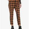 Coupon 😍 Orange Plaid Side Chain Pants 🔥 -HT Style Outlet Store 18334651 hi