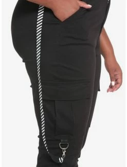 Buy ⌛ Black Stripe Suspender Jogger Pants Plus Size ✨ -HT Style Outlet Store 18336615 av2