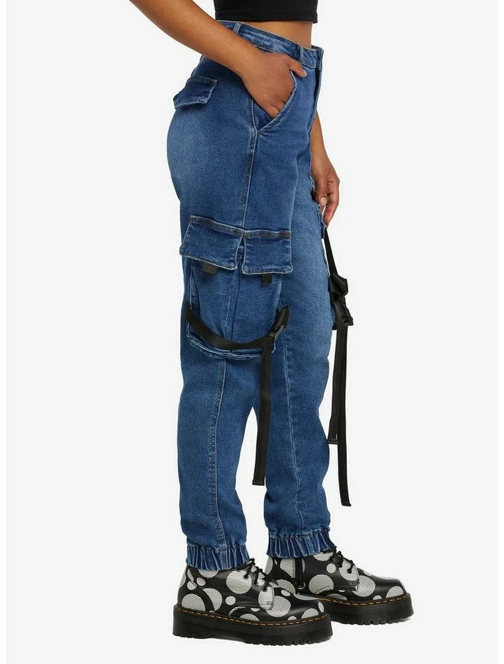 Cheap โญ Indigo Utility Strap ๐ง Girls Cargo Jogger Pants ๐ 5 Cheap โญ Indigo Utility Strap ๐ง Girls Cargo Jogger Pants ๐ - Image 3