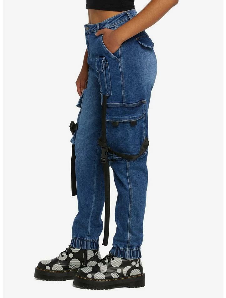Cheap โญ Indigo Utility Strap ๐ง Girls Cargo Jogger Pants ๐ 6 Cheap โญ Indigo Utility Strap ๐ง Girls Cargo Jogger Pants ๐ - Image 4