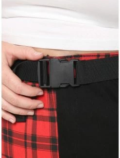 Brand new 🌟 Black & Red Plaid Split Cargo Jogger Pants Plus Size 🤩 -HT Style Outlet Store 18338110 av4