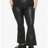 Hot Sale ✔️ Black Faux Leather Flare Pants Plus Size 🔔 -HT Style Outlet Store 18339013 hi