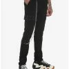 Buy 🛒 Black Grommet Pockets Skinny Jogger Pants 🤩 -HT Style Outlet Store 18380140 hi