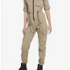 Wholesale 🛒 Tan Utility Pocket Jumpsuit 👏 -HT Style Outlet Store 18422295 hi