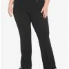 Deals 👍 Black Hi-Rise Flare Pants Plus Size 🧨 -HT Style Outlet Store 18422927 hi