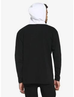 Best Sale ๐ Black & White Long-Sleeve T-Shirt With Hood ๐ 7 Best Sale ๐ Black & White Long-Sleeve T-Shirt With Hood ๐ -HT Style Outlet Store 18435542 av2