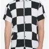 Wholesale 👍 Black & White Checkered Woven Button-Up ❤️ 2 Wholesale 👍 Black & White Checkered Woven Button-Up ❤️ -HT Style Outlet Store 18435585 hi