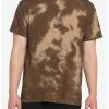Discount 👍 Brown Stitched Teddy Bear Tie-Dye T-Shirt 💯 -HT Style Outlet Store 18438185 hi