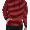 Best deal 🔔 Red & Black Stripe Hoodie ⭐ -HT Style Outlet Store 18439043 hi