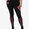 New 😉 Black & Pink Zipper Super Skinny 👖 Jeans Plus Size 🌟 -HT Style Outlet Store 18500877 hi