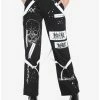Budget 🧨 Black & White Suspender Hi-Rise Carpenter Pants 😉 -HT Style Outlet Store 18501185 hi