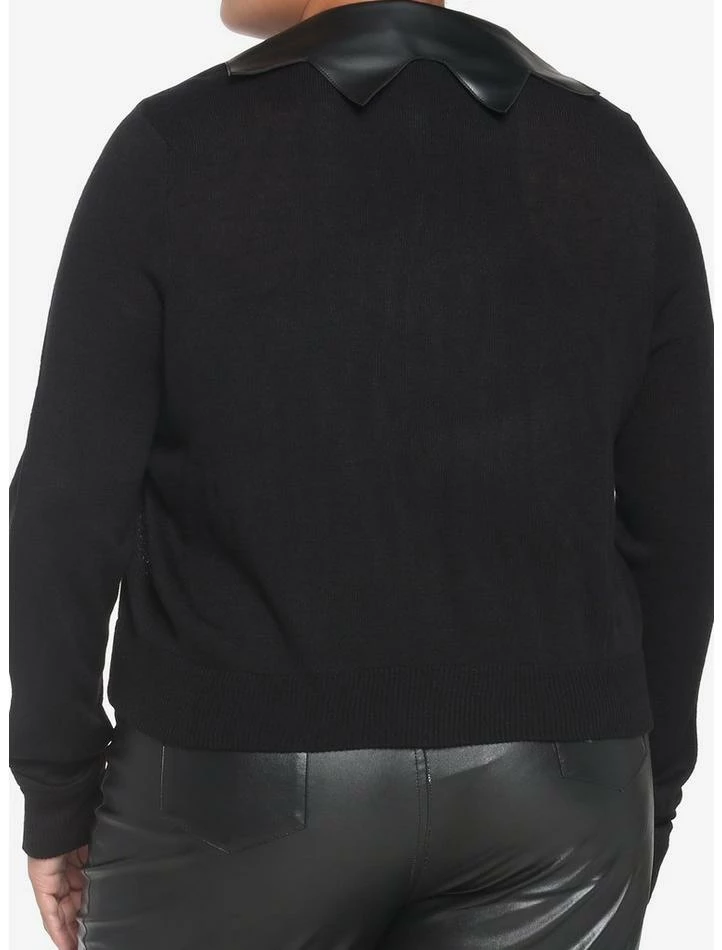 Flash Sale 👏 Black Bat Wing Collar 👧 Girls Cardigan Plus Size 🛒 5 Flash Sale 👏 Black Bat Wing Collar 👧 Girls Cardigan Plus Size 🛒 - Image 3