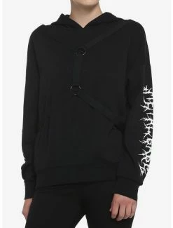 Cheap ๐ Black Harness Metal Babe ๐ง Girls Hoodie ๐