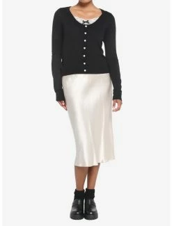 Brand new 🤩 Black & Ivory Peekaboo 👧 Girls Crop Cardigan ⌛ -HT Style Outlet Store 18523721 av1