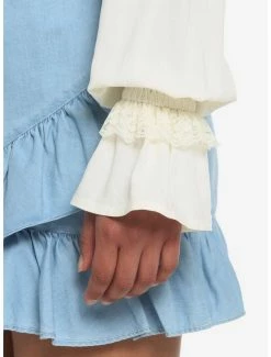 Outlet ✔️ Ivory Ruffle 👧 Girls Long-Sleeve Woven Button-Up 💯 -HT Style Outlet Store 18523859 av3