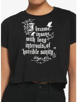 Best reviews of 🤩 Edgar Allan Poe Quote Boxy 👧 Girls Crop T-Shirt 🎁