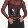 Hot Sale ❤️ Faux Leather Under Bust Corset 👧 Girls Top 🤩 -HT Style Outlet Store 18529287 hi