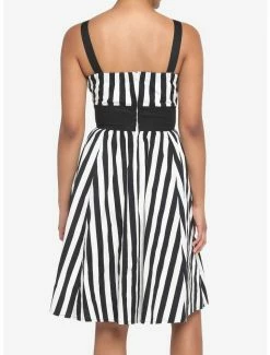 Budget ⭐ Black & White Stripe Corset 👗 Dress ✨ -HT Style Outlet Store 18530483 av2