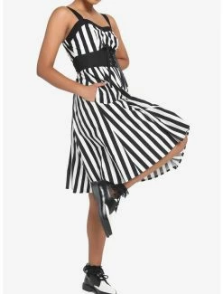 Budget ⭐ Black & White Stripe Corset 👗 Dress ✨ -HT Style Outlet Store 18530483 av5