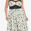 Coupon 🧨 Ivory & Black Raven Skull Retro 👗 Dress Plus Size 🤩 -HT Style Outlet Store 18530506 hi