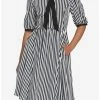 Best Sale 👍 Black & White Stripe Bow Retro 👗 Dress 🔔 -HT Style Outlet Store 18531881 hi