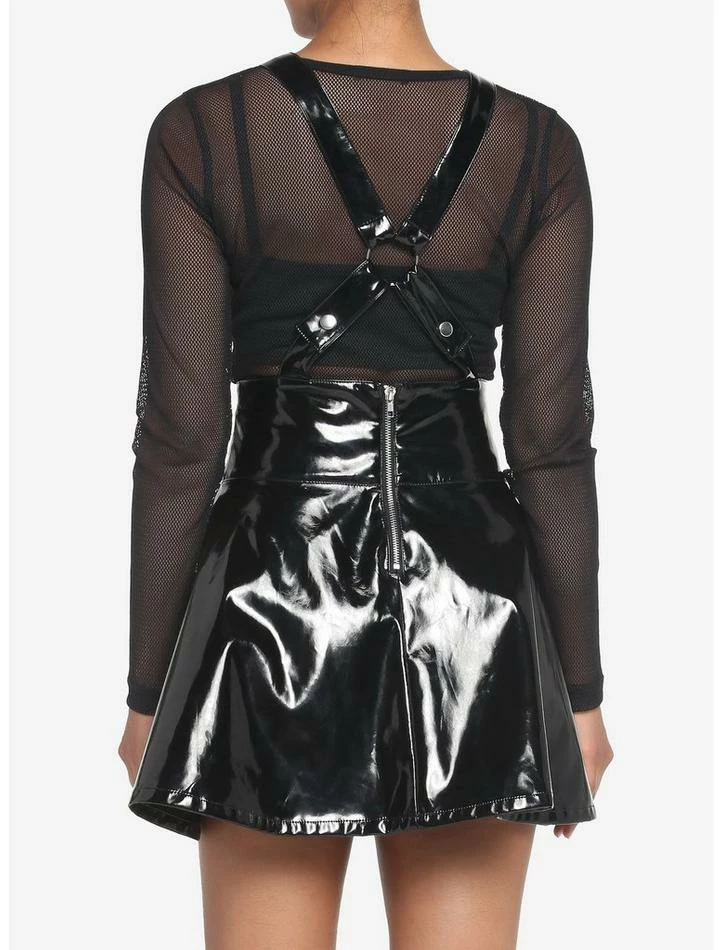 Flash Sale ๐ Black Patent Faux Leather Suspender ๐ Skirt ๐งจ 5 Flash Sale ๐ Black Patent Faux Leather Suspender ๐ Skirt ๐งจ - Image 3