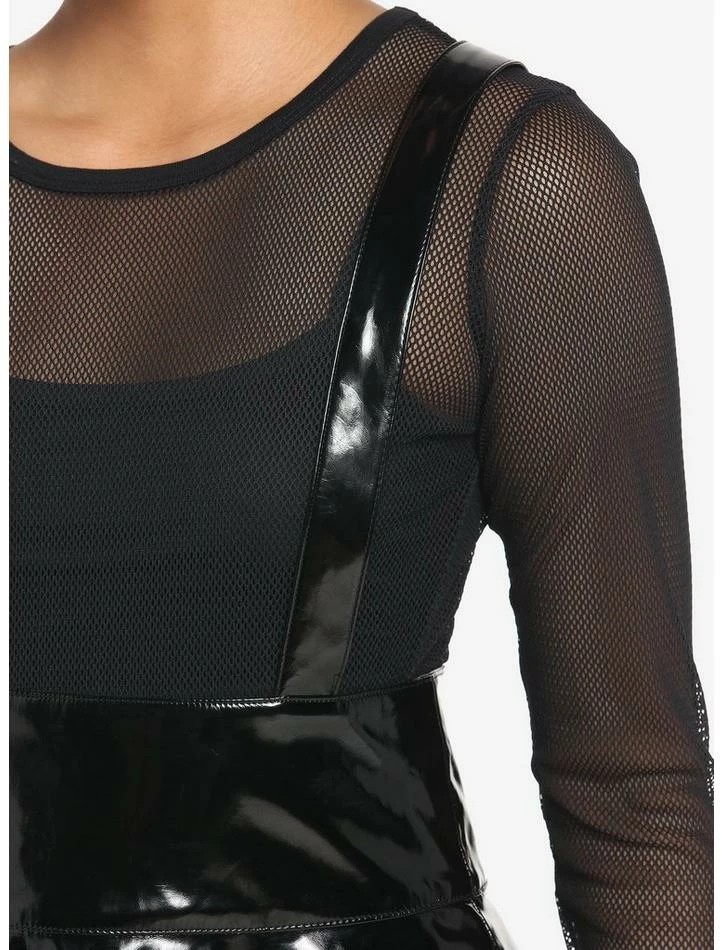 Flash Sale ๐ Black Patent Faux Leather Suspender ๐ Skirt ๐งจ 6 Flash Sale ๐ Black Patent Faux Leather Suspender ๐ Skirt ๐งจ - Image 4