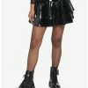 Top 10 👍 Black Faux Leather Lace-Up Tiered 👗 Skirt 💯 -HT Style Outlet Store 18534964 hi