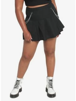 Wholesale 👏 Black Double Chain Pleated 👗 Skirt Plus Size ⌛ -HT Style Outlet Store 18535941 av3