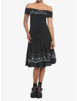 Hot Sale ⭐ Graveyard Bats Midi 👗 Skirt ⌛ -HT Style Outlet Store 18535965 av2