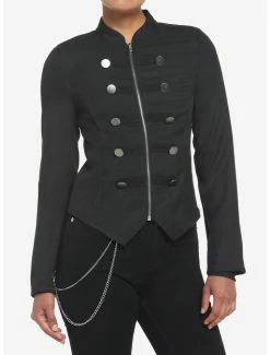 Buy 😀 Black 👧 Girls Military Jacket 😉