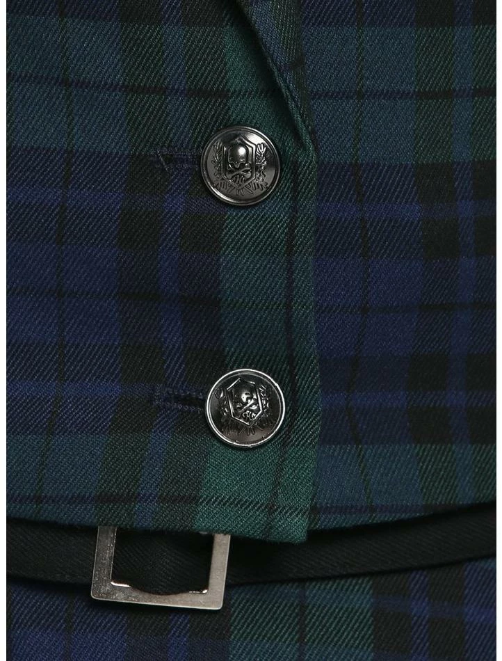 Coupon 👍 Green & Blue Plaid 👧 Girls Crop Blazer 🥰 7 Coupon 👍 Green & Blue Plaid 👧 Girls Crop Blazer 🥰 - Image 5