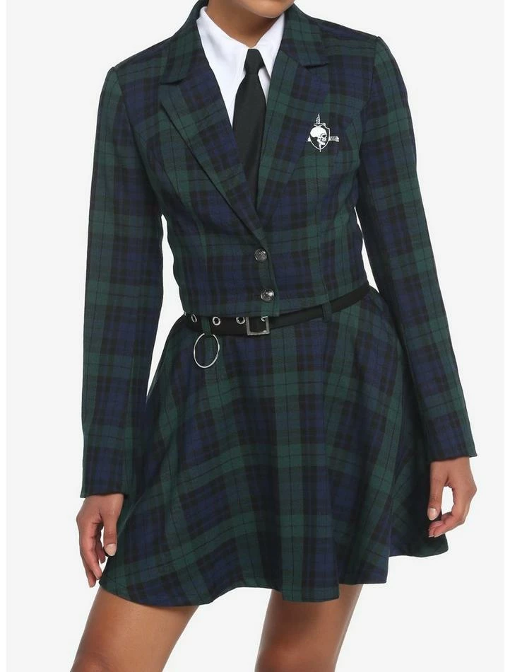 Coupon 👍 Green & Blue Plaid 👧 Girls Crop Blazer 🥰 3 Coupon 👍 Green & Blue Plaid 👧 Girls Crop Blazer 🥰