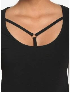 Cheap 🔔 Black Strappy 👧 Girls Crop T-Shirt 🔥 9 Cheap 🔔 Black Strappy 👧 Girls Crop T-Shirt 🔥 -HT Style Outlet Store 18539182 av3