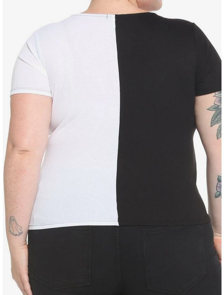 Best Sale โ Black & White Split ๐ง Girls Crop T-Shirt Plus Size ๐ 5 Best Sale โ Black & White Split ๐ง Girls Crop T-Shirt Plus Size ๐ - Image 3