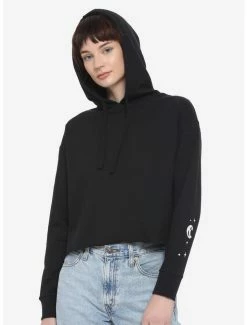 Cheap 👏 Purple Rose Coffin 👧 Girls Crop Hoodie ✨ -HT Style Outlet Store 18547202 av1