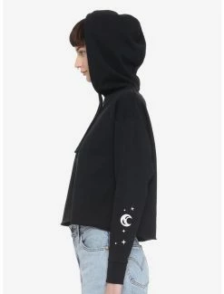 Cheap 👏 Purple Rose Coffin 👧 Girls Crop Hoodie ✨ -HT Style Outlet Store 18547202 av3