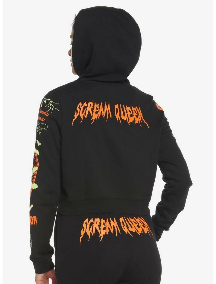 Flash Sale 🥰 Scream Queen Glow-In-The-Dark 👧 Girls Crop Hoodie 🥰 5 Flash Sale 🥰 Scream Queen Glow-In-The-Dark 👧 Girls Crop Hoodie 🥰 - Image 3
