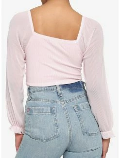 Discount ๐ Pink Sheer ๐ง Girls Crop Peasant Top โจ 7 Discount ๐ Pink Sheer ๐ง Girls Crop Peasant Top โจ -HT Style Outlet Store 18550658 av2